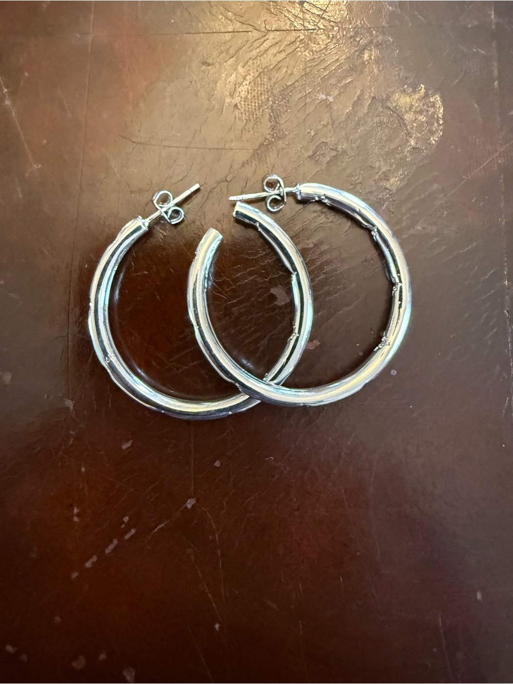 Adina Eden Silver Hoop Earrings